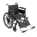 Cruiser X4 Lightweight Dual Axle Wheelchair with Adjustable Detachable Arms, Full Arms, Elevating Leg Rests, 18" Seat - 1 Each