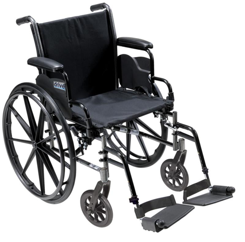 Cruiser III Light Weight Wheelchair with Flip Back Removable Arms, Desk Arms, Swing away Footrests, 16" Seat - 1 Each