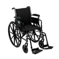 Cruiser III Light Weight Wheelchair with Flip Back Removable Arms, Adjustable Height Desk Arms, Swing away Footrests, 20" - 1 Each