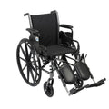 Cruiser III Light Weight Wheelchair with Flip Back Removable Arms, Desk Arms, Elevating Leg Rests, 20" Seat - 1 Each