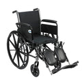 Cruiser III Light Weight Wheelchair with Flip Back Removable Arms, Full Arms, Elevating Leg Rests, 20" Seat - 1 Each