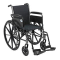 Cruiser III Light Weight Wheelchair with Flip Back Removable Arms, Full Arms, Swing away Footrests, 20" Seat - 1 Each