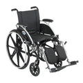 Viper Wheelchair with Flip Back Removable Arms, Desk Arms, Elevating Leg Rests, 12" Seat - 1 Each