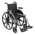 Viper Wheelchair with Flip Back Removable Arms, Desk Arms, Swing away Footrests, 12" Seat - 1 Each