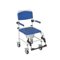Aluminum Shower Commode Transport Chair - 1 Each