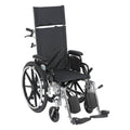 Viper Plus Light Weight Reclining Wheelchair with Elevating Leg Rests and Flip Back Detachable Arms, 14" Seat - 1 Each