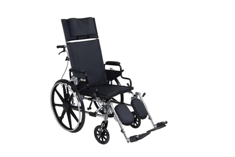 Viper Plus GT Full Reclining Wheelchair, Detachable Desk Arms, 18" Seat - 1 Each
