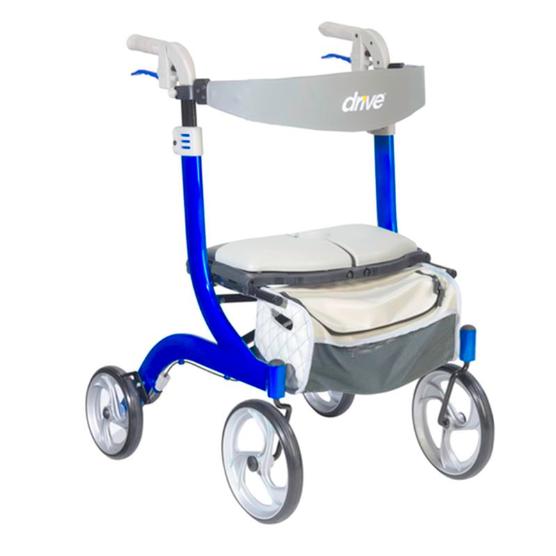 EA/1 Nitro DLX Euro Style Rollator Rolling Walker, Sleek Blue