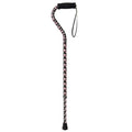 Foam Grip Offset Handle Walking Cane, Pink Floral - 1 Each