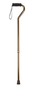 Foam Grip Offset Handle Walking Cane, Bronze - 1 Each