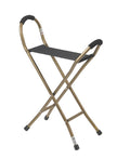 Folding Lightweight Cane with Sling Style Seat - 1 Each