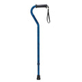 Adjustable Height Offset Handle Cane with Gel Hand Grip, Blue Crackle - 1 Each