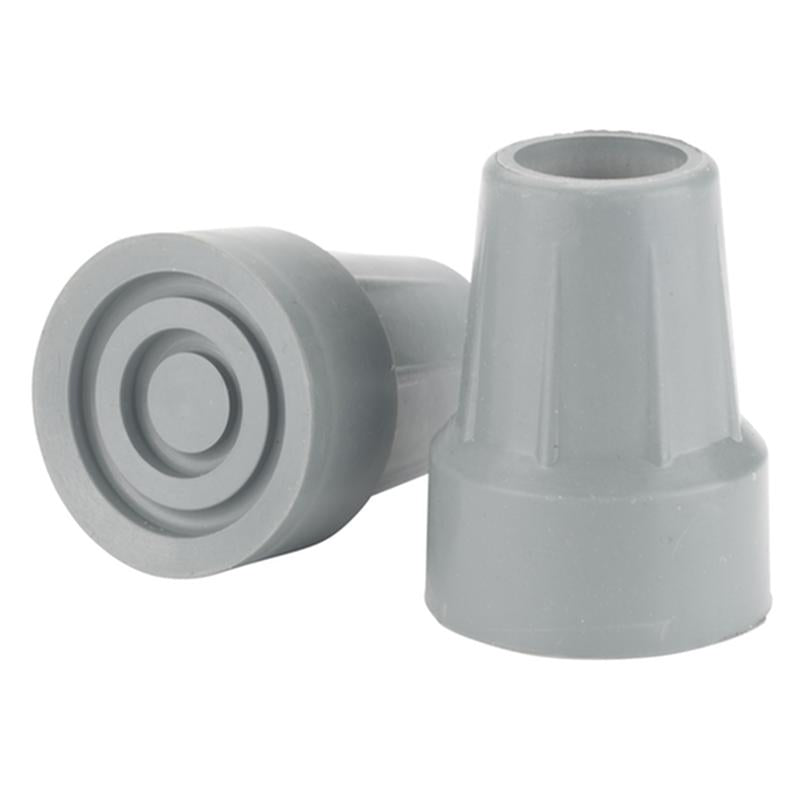 Crutch Tips, 7/8", Gray - 1 Pair