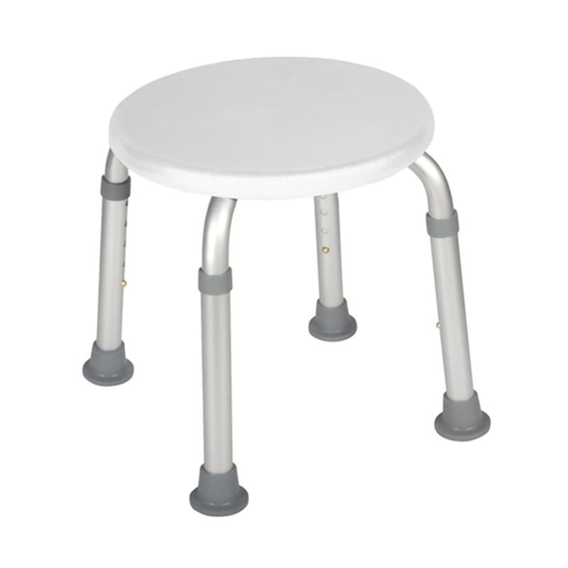 Adjustable Height Bath Stool, White - 1 Each
