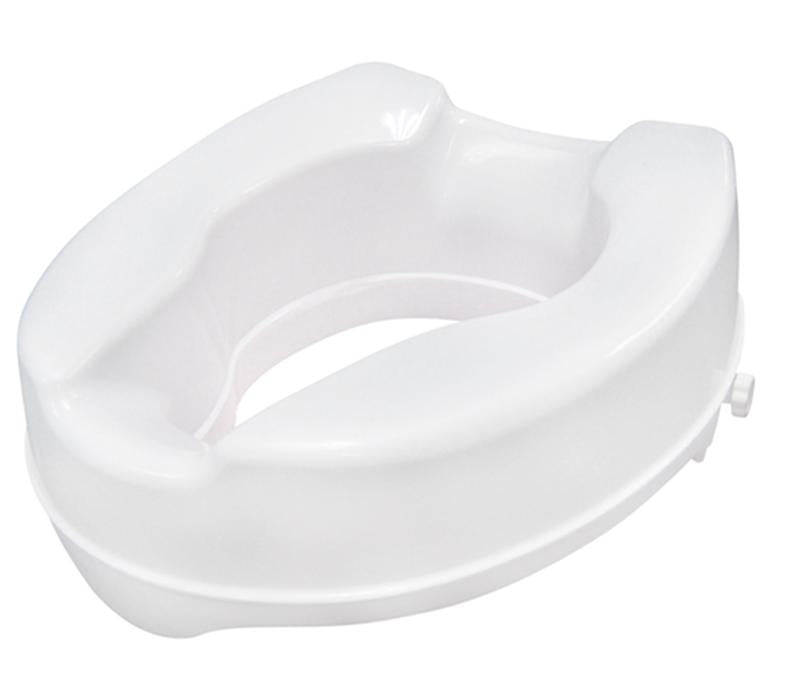 Raised Toilet Seat with Lock, Standard Seat, 4" - 1 Each