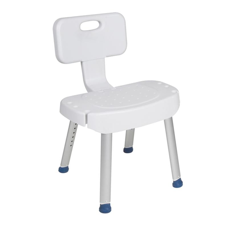 Bathroom Safety Shower Chair with Folding Back - 1 Each