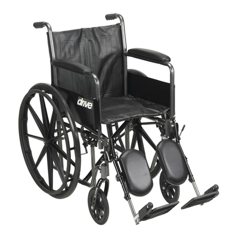 Silver Sport 2 Wheelchair, Detachable Full Arms, Elevating Leg Rests, 16" Seat - 1 Each