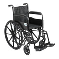 Silver Sport 2 Wheelchair, Non Removable Fixed Arms, Swing away Footrests, 18" Seat - 1 Each