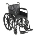 Silver Sport 2 Wheelchair, Detachable Full Arms, Swing away Footrests, 20" Seat - 1 Each
