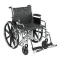 Sentra EC Heavy Duty Wheelchair, Detachable Desk Arms, Swing away Footrests, 20" Seat - 1 Each