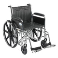 Sentra EC Heavy Duty Wheelchair, Detachable Full Arms, Swing away Footrests, 20" Seat - 1 Each