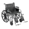 Sentra EC Heavy Duty Wheelchair, Detachable Desk Arms, Elevating Leg Rests, 22" Seat - 1 Each