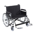 Sentra EC Heavy Duty Extra Wide Wheelchair, Detachable Full Arms, Swing away Footrests, 28" Seat - 1 Each