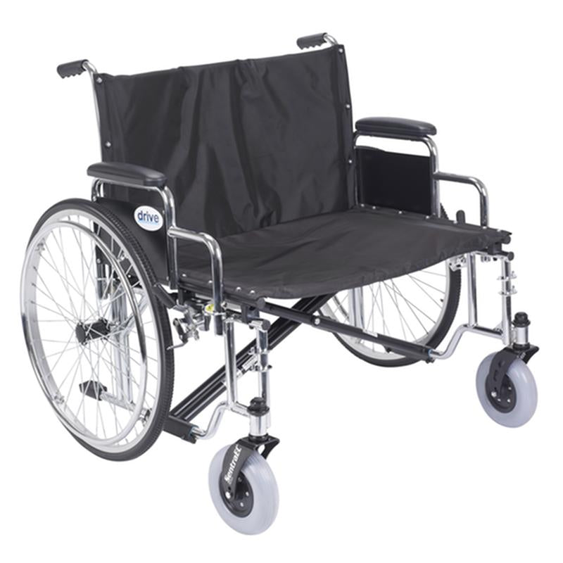 Sentra EC Heavy Duty Extra Wide Wheelchair, Detachable Desk Arms, 30" Seat - 1 Each