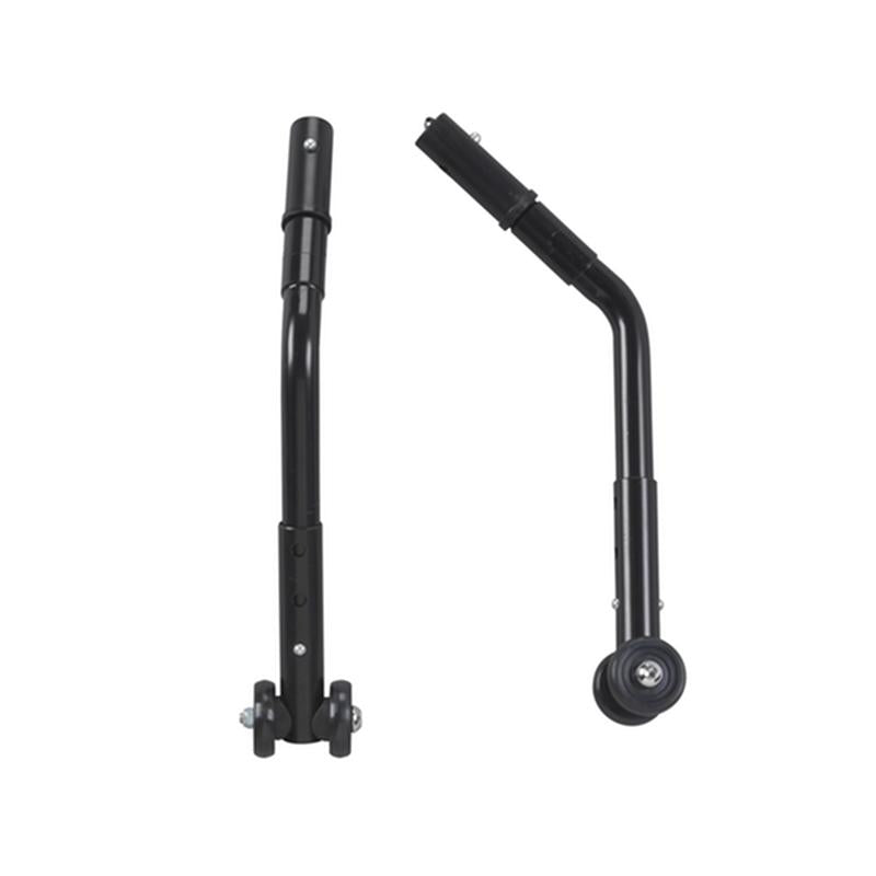 Adjustable Universal Wheelchair Anti Tipper with Wheels, Black - 1 Pair