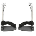 Chrome Swing Away Footrests with Aluminum Footplates - 1 Pair
