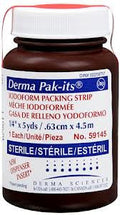 (CS12) EA/1 PAK-ITS IODOFORM PACKING GAUZE, SIZE 1/4IN X 5Y