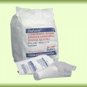 PK/12 DUFORM CONFORMING STRETCH BANDAGE, SIZE 4IN X 4.1Y, STERILE