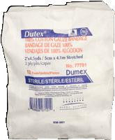 (CS8) PKG/12 BANDAGE COTTON GZ ST, 2IN X 4.5YRD 2PLY DUTEX
