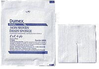 (CS12)BX/25 TRACHEOTOMY/DRAIN SPONGE NON-WOVEN 4" X 4",6PLY