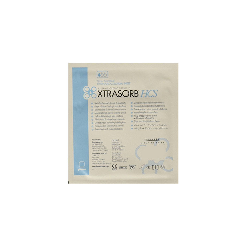BX/10 XTRASORB HYDROGEL COLLOID, ADHESIVE DRESSING 4.3" x  4.3"