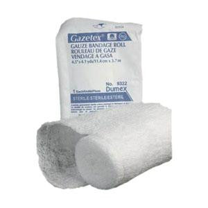 CS/100 GAZETEX BANDAGE ROLLS,STERILE 4.5" X 4.1YRD,6PLY