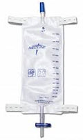 EA/1 LEG BAG WITH COMFORT STRAPS, SLIDE TAP DRAIN PORT, 900ML