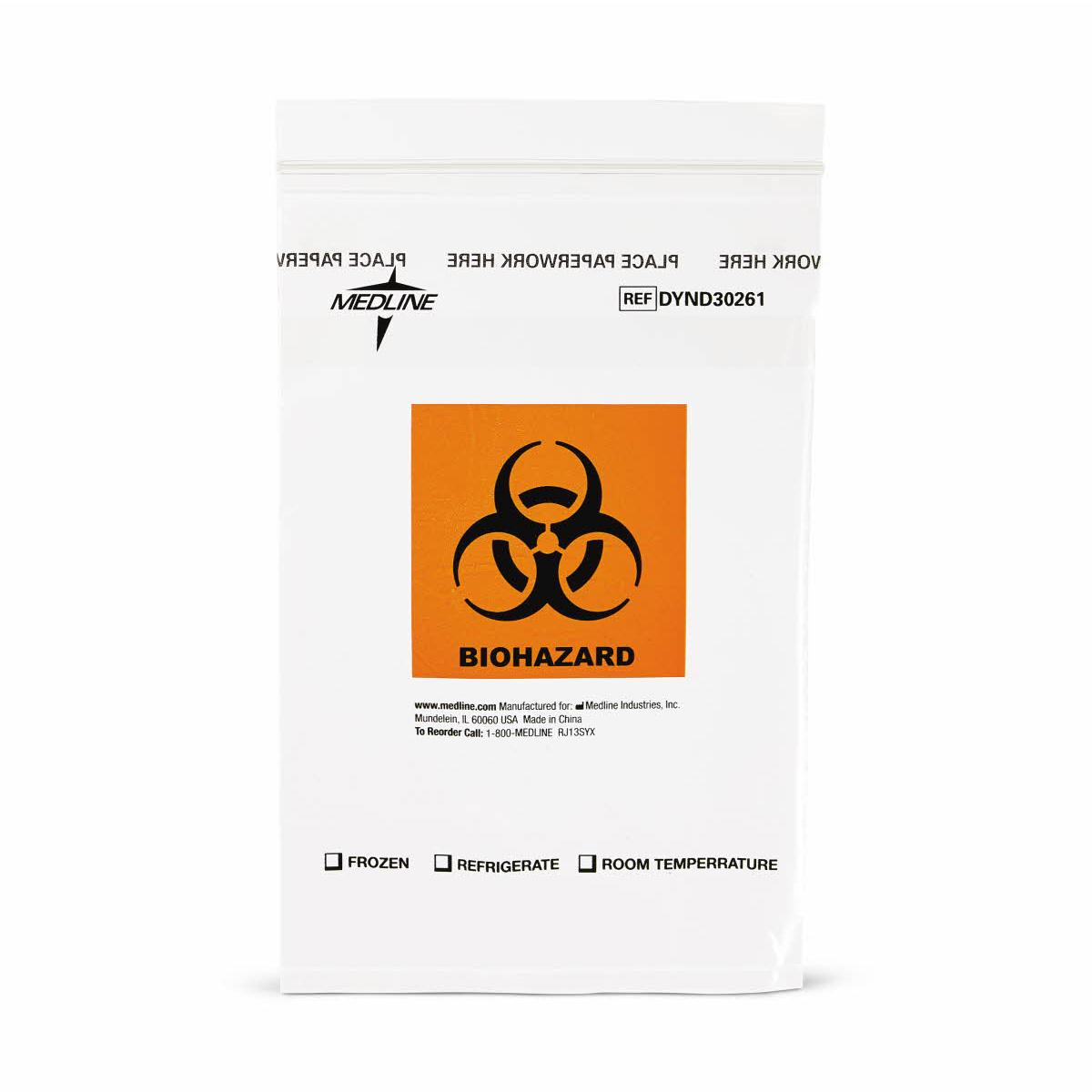 CS/1000 ZIP-STYLE BIOHAZARD SPICIMEN BAGS 6" X 9"