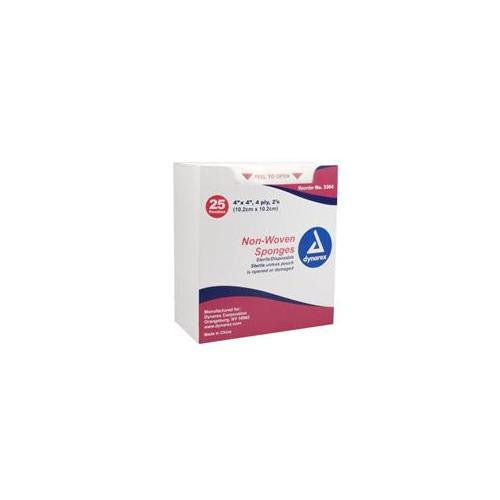 BX/25  STERILE GAUZE SPONGE, 4IN X 4IN, 2'S, NON-WOVEN