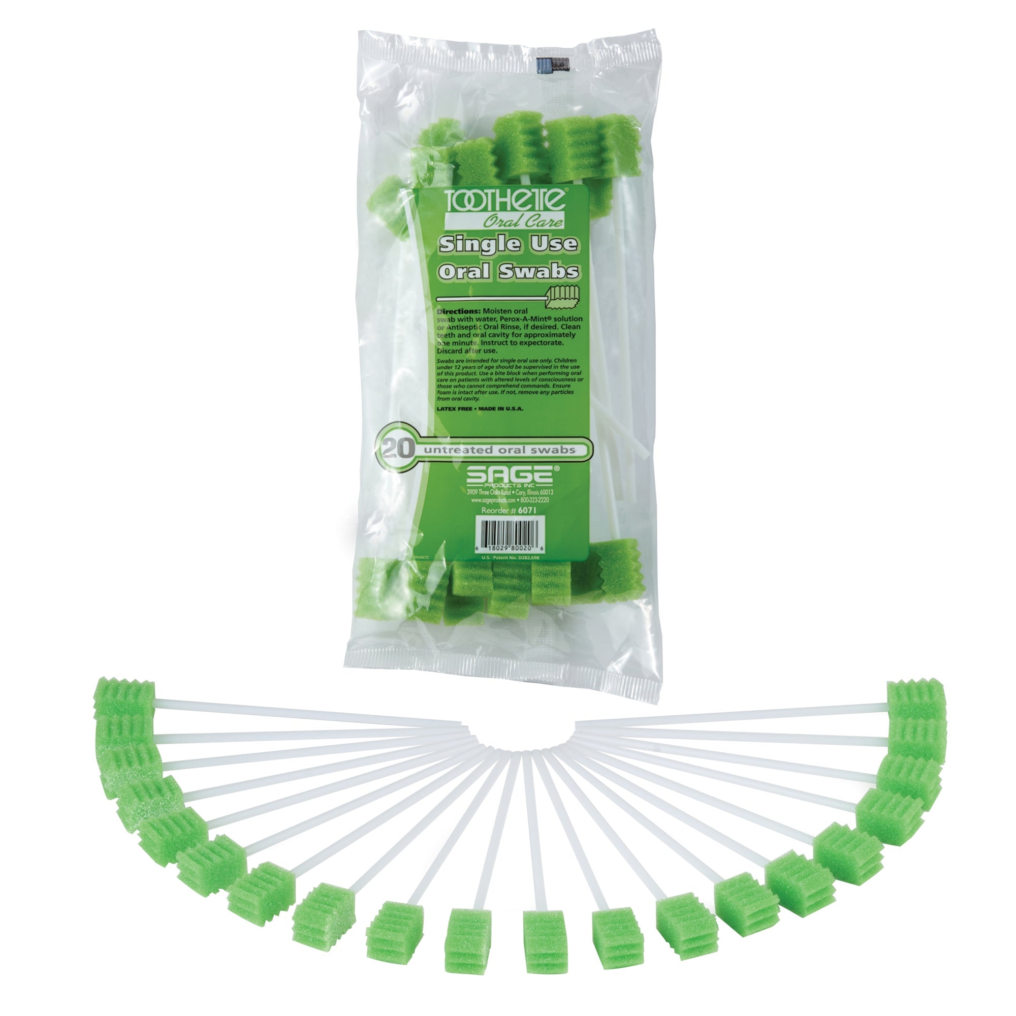 CS/1000 TOOTHETTE PLUS ORAL SWAB, UNTREATED