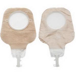 New Image Two-Piece High Output Drainable Pouch, Flange 2-1/4" (57mm), Ultra-Clear 12" (30cm) - Box of 10
