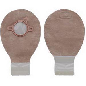 New Image Two-Piece Drainable Mini Pouch, Flange 2-3/4" (70mm) Beige 7" (18cm) - Box of 20