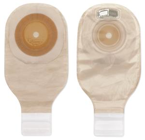 Premier One-Piece Drainable Pouch, Pre-Cut Stoma Opening up to 1" (25mm), Transparent 12" (30cm),  Lock 'n Roll Closure - Box of 5