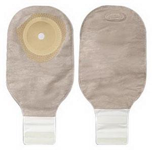 Premier One-Piece Drainable Pouch, Pre-Cut Stoma Opening 1" (25mm), Beige 12" (30cm),  Lock 'n Roll Closure - Box of 10