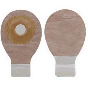 Premier One-Piece Drainable Pouch, Pre-Cut Stoma Opening 1-3/8" (35mm), Beige 7" (18cm),  Lock 'n Roll Closure - Box of 10