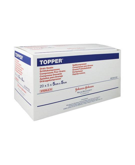 (CS12) BX/100 TOPPER® DRAIN  SWABS 7.5CM X 7.5CM
