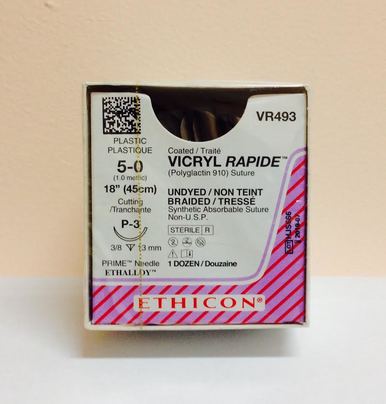 BX/12  SUTURE VICRYL 5/0 18 IN NDLE P-3