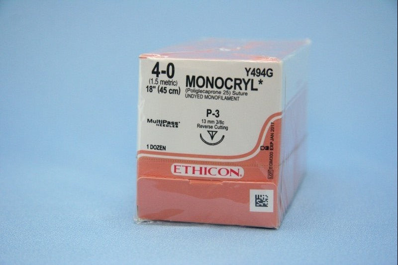 BX/12 SUTURE MONOCRYL P-3 NDLE