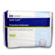CS/4BG (16EA/BG) SURE CARE PROTECTIVE UNDERWEAR, EXTRA HEAVY, LARGE (44"-54"), 2 BLUE STRANDS