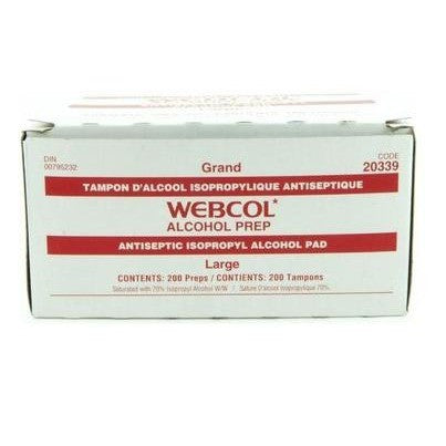 BX/200 ALCOHOL PREP WEBCOL LARGE 2 PLY